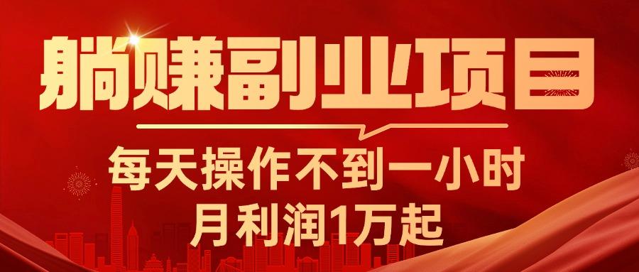 躺赚副业项目，每天操作不到一小时，月利润1万起，实战篇-南友云赚