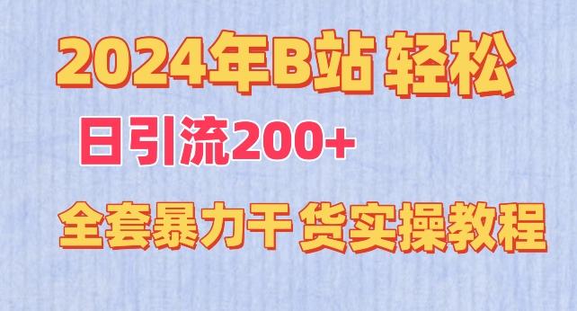 2024年B站轻松日引流200+的全套暴力干货实操教程【揭秘】-南友云赚