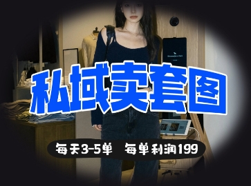 私域卖套图每天3-5单，每单利润99-南友云赚
