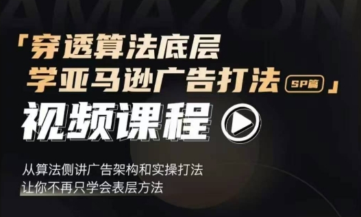 穿透算法底层，学亚马逊广告打法SP篇，从算法侧讲广告架构和实操打法，让你不再只学会表层方法-南友云赚