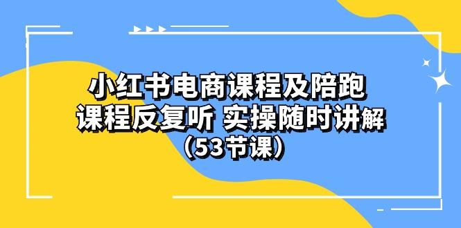 小红书电商课程陪跑课 课程反复听 实操随时讲解 (53节课-南友云赚