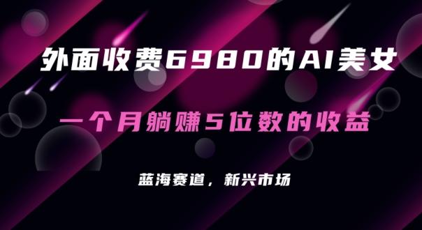 外面收费6980的AI美女项目！每月躺赚5位数收益(教程+素材+工具)【揭秘】-南友云赚