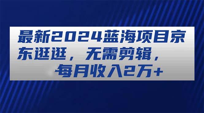 最新2024蓝海项目京东逛逛，无需剪辑，每月收入2万+-南友云赚