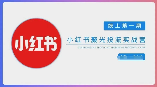 小红书聚光陪跑第一期，教你从0到1玩转小红书聚光投流，搭建小红书付费投流团队，更快的见到效果-南友云赚