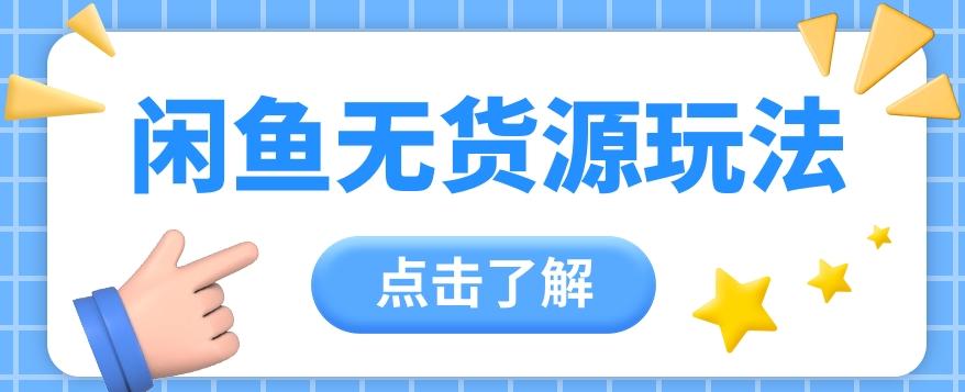 2024闲鱼新玩法，无货源运营新手日赚300+【视频教程】-南友云赚