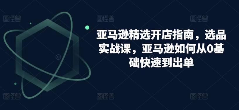 亚马逊精选开店指南，选品实战课，亚马逊如何从0基础快速到出单-南友云赚