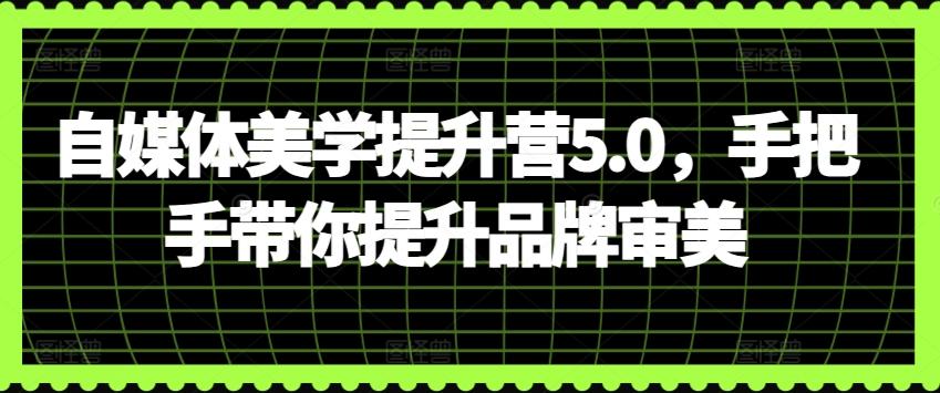自媒体美学提升营5.0，手把手带你提升品牌审美-南友云赚