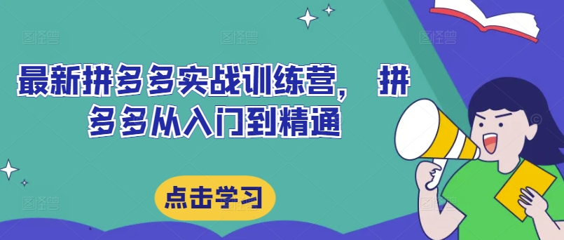 最新拼多多实战训练营， 拼多多从入门到精通-南友云赚