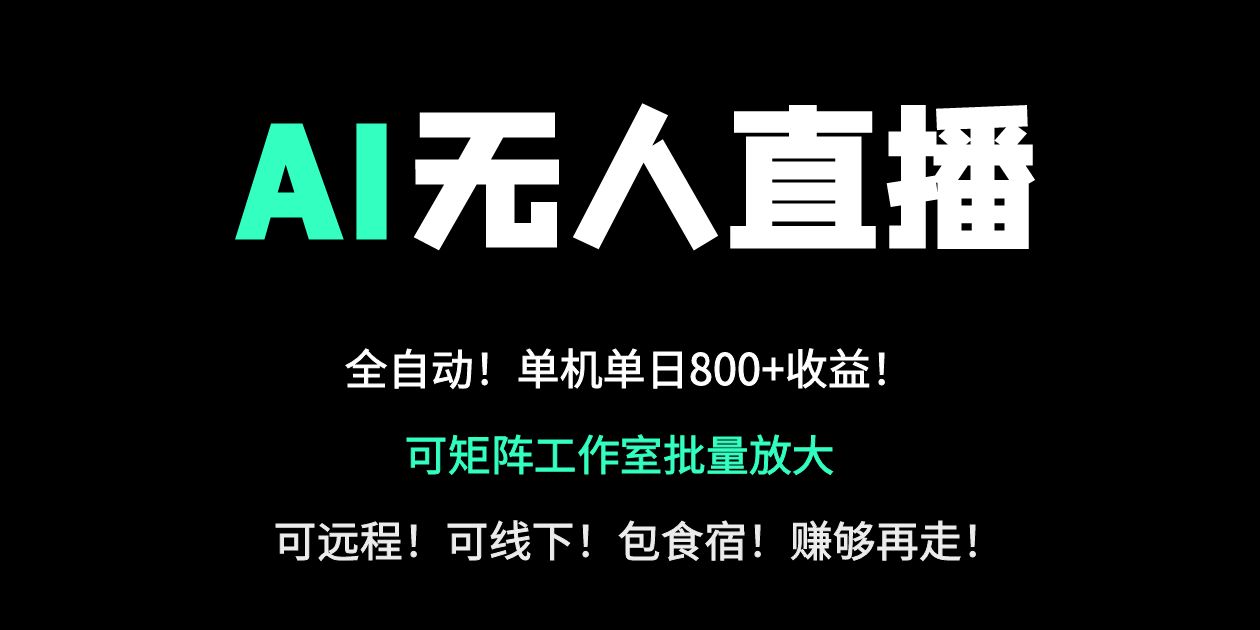 24小时自动带货！AI无人直播副业日赚800+，轻资产创业首选-南友云赚