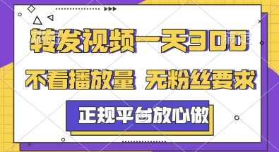 转发视频一天3张+，正规平台放心做，不看播放量，无粉丝要求，随时随地挣收益【揭秘】-南友云赚