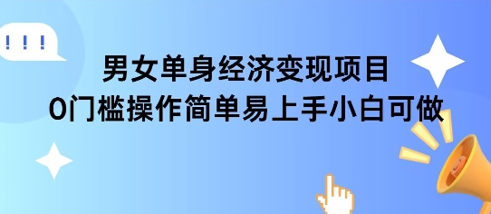 女单身经济项目变现周期长可复购率高日入1k+-南友云赚