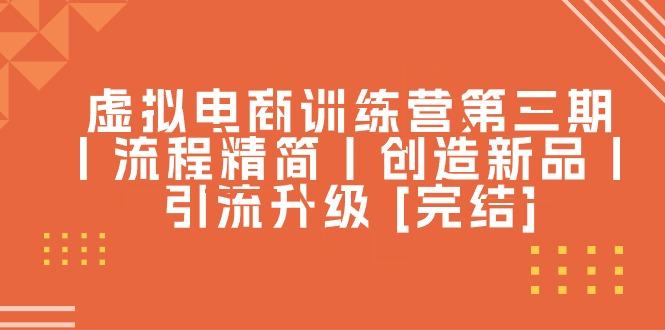 虚拟电商训练营第三期丨流程精简丨创造新品丨引流升级 [完结]-南友云赚
