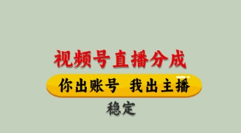 视频号直播分成，全程托管招募，单月轻松变现8k【揭秘】-南友云赚