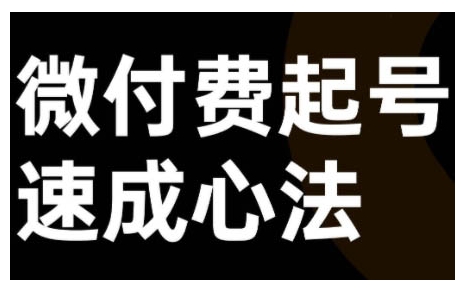 微付费起号速成课，视频号直播+抖音直播，微付费起号速成心法-南友云赚