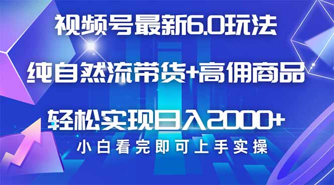 视频号带货最新6.0玩法，作品制作简单，当天起号，复制粘贴，轻松矩阵…-南友云赚