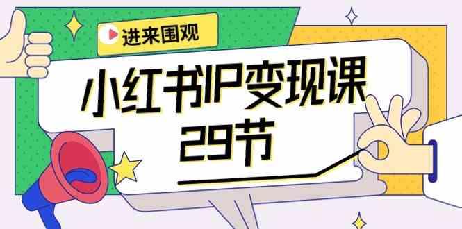 小红书IP变现课：开店/定位/IP变现/直播带货/爆款打造/涨价秘诀/等等/29节-南友云赚