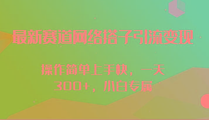 最新赛道网络搭子引流变现!!操作简单上手快，一天300+，小白专属-南友云赚