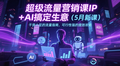 超级流量营销课IP+AI搞定生意(5月新课)干货十足的流量指南，可行性强的提效攻略-南友云赚