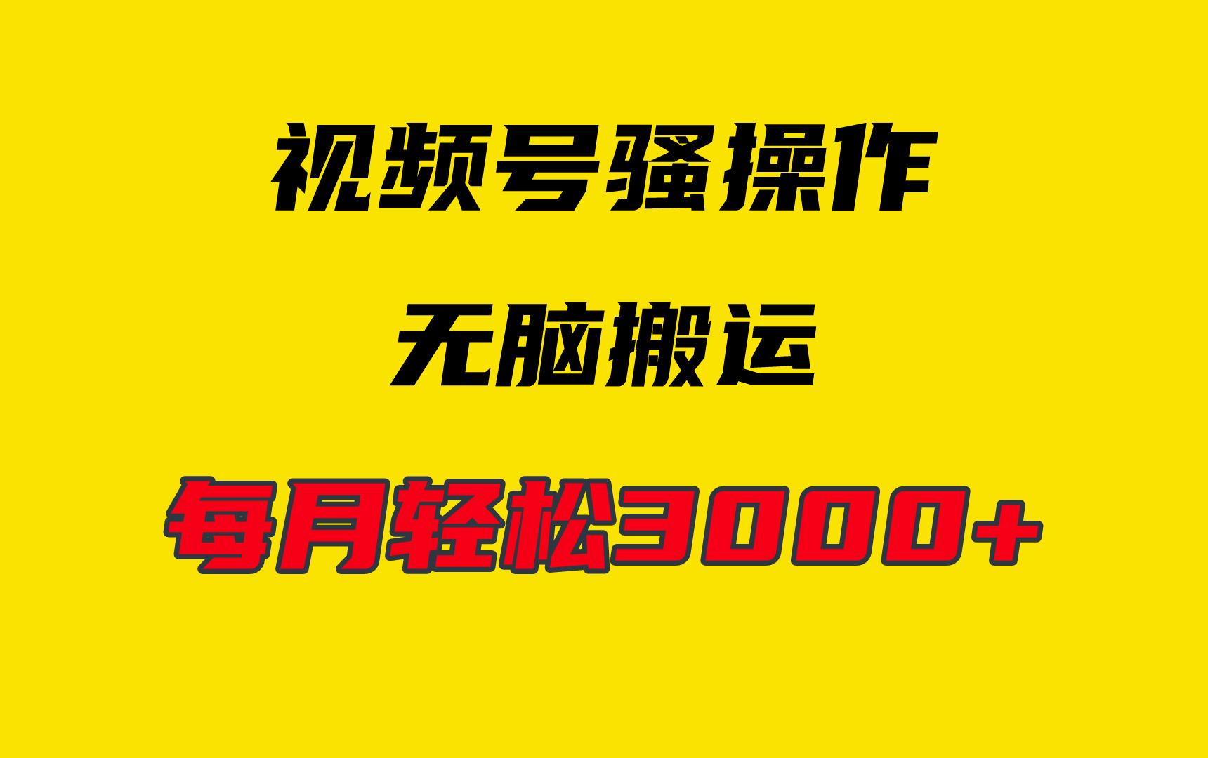 (9968期)4月最新视频号无脑爆款玩法，挂机纯搬运，每天轻松3000+-南友云赚