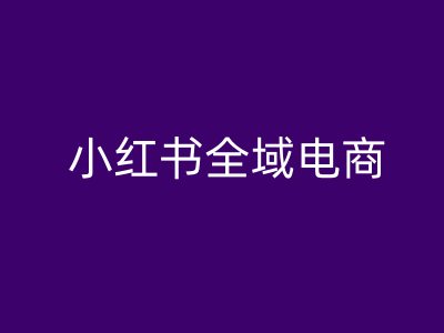 小红书全域电商，小红书电商教程-南友云赚
