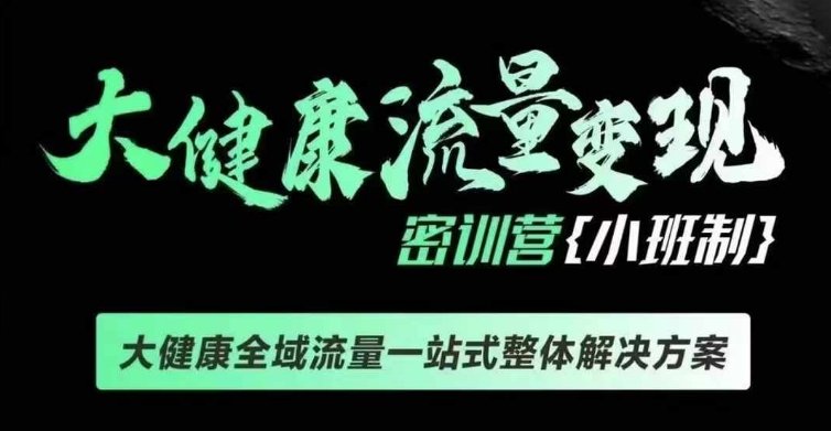 千万级大健康变现课线下课，大健康全域流量一站式整体解决方案-南友云赚