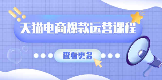 天猫电商爆款运营课程，爆款卖点提炼与流量实操，多套模型全面学习-南友云赚