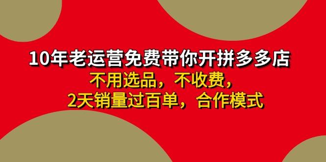 拼多多-合作开店日入4000+两天销量过百单，无学费、老运营教操作、小白…-南友云赚