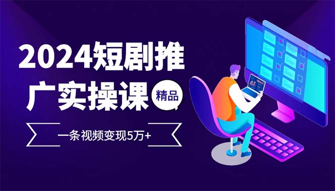2024最火爆的项目短剧推广实操课 一条视频变现5万+-南友云赚