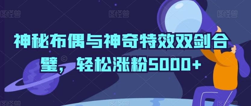神秘布偶与神奇特效双剑合璧，轻松涨粉5000+【揭秘】-南友云赚