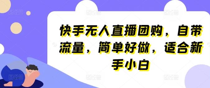 快手无人直播团购，自带流量，简单好做，适合新手小白【揭秘】-南友云赚