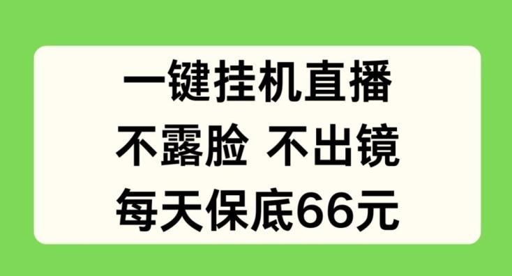 一键挂JI直播，不露脸不出境，每天保底66元【揭秘】-南友云赚