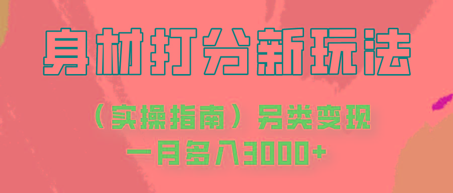 身材颜值打分新玩法(实操指南)另类变现一月多入3000+-南友云赚