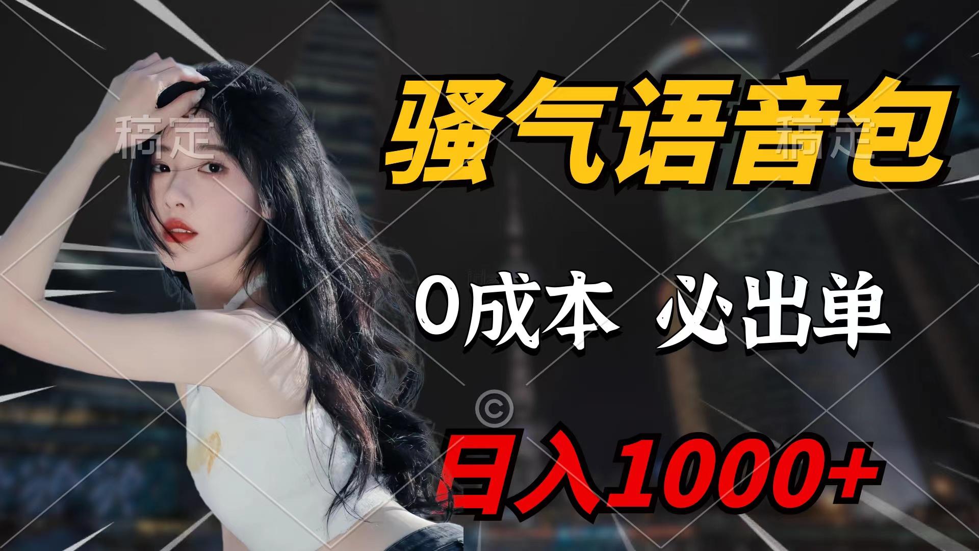 (9517期)骚气语音包，0成本一天1000+闭着眼也能出单-南友云赚