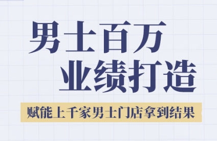 2025男士美业百万业绩打造，赋能上千家男士门店拿到结果-南友云赚