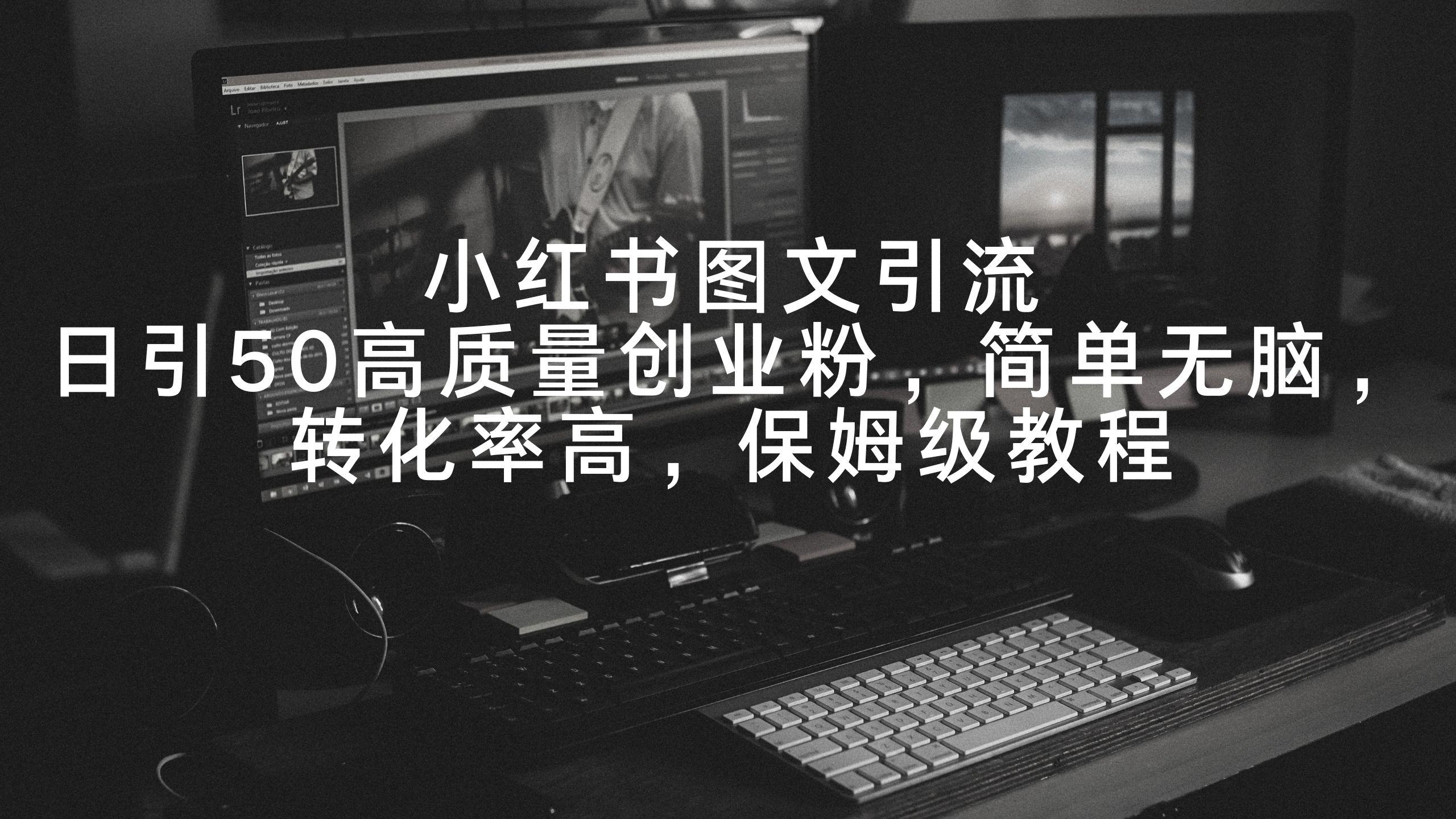 小红书图文引流，日引50高质量创业粉，简单无脑，转化率高，保姆级教程-南友云赚