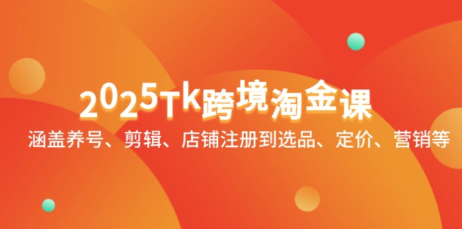 2025Tk跨境淘金课：涵盖养号、剪辑、店铺注册到选品、定价、营销等-南友云赚