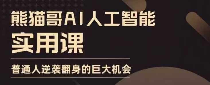 AI人工智能实用课，实在实用实战，普通人逆袭翻身的巨大机会-南友云赚