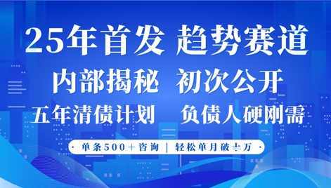 2025年首次公开，真正的事业型赛道，客咨不断，单月轻松破W-南友云赚