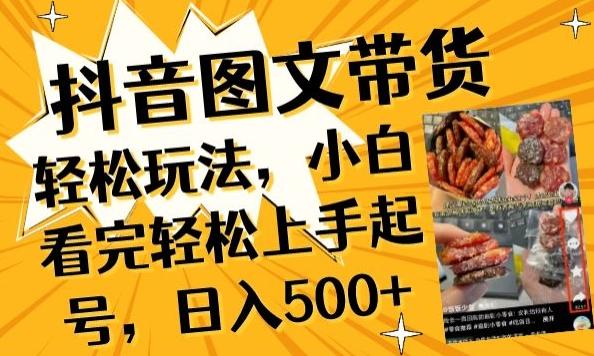 抖音图文带货已过时?那你不如仔细看看这个，小白看完轻松上手起号，日入500+不是梦【揭秘】-南友云赚