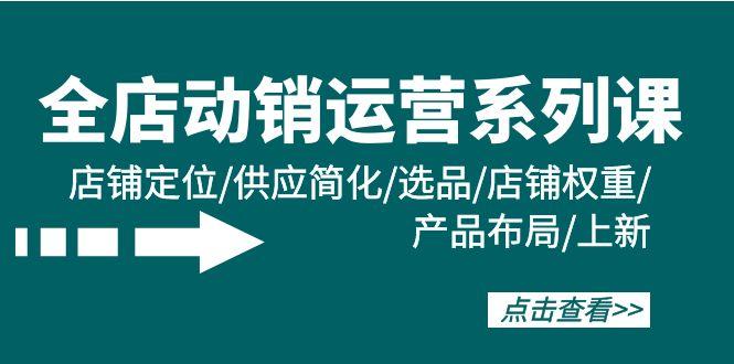 (9845期)全店·动销运营系列课：店铺定位/供应简化/选品/店铺权重/产品布局/上新-南友云赚