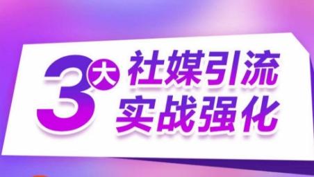 3大社媒引流实战强化，多渠道站外引流，高效精准获客，订单销售额翻倍增长-南友云赚