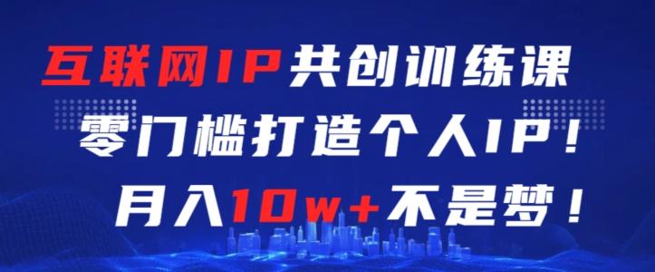 互联网IP共创训练课，零门槛零基础打造个人IP，月入10w+不是梦【揭秘】-南友云赚