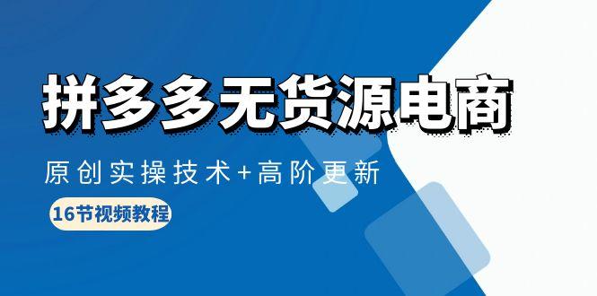 (10015期)拼多多无货源电商，原创实操技术+高阶更新(16节视频教程)-南友云赚