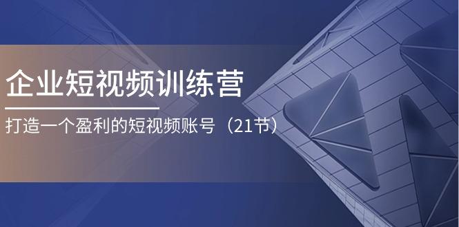 企业短视频训练营：打造一个盈利的短视频账号(21节-南友云赚