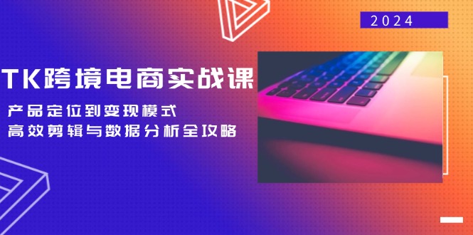 TK跨境电商实战课：产品定位到变现模式，高效剪辑与数据分析全攻略-南友云赚