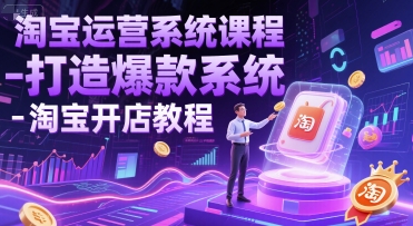 淘宝运营系统课程-打造爆款系统-淘宝开店教程-南友云赚