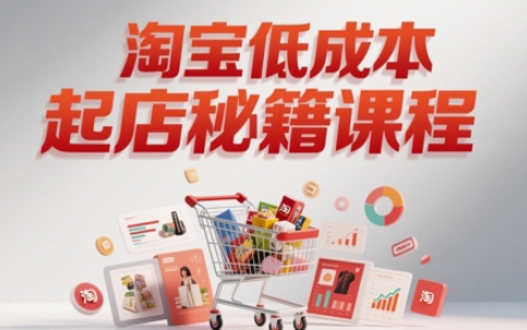 淘宝低成本起店系统课，助你快速起店，实现弯道超车-南友云赚