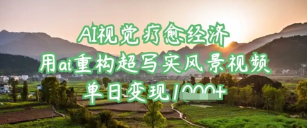AI视觉疗愈经济：用ai重构超写实风景视频，单日变现多张-南友云赚