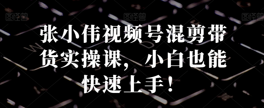 张小伟视频号混剪带货实操课，小白也能快速上手！-南友云赚
