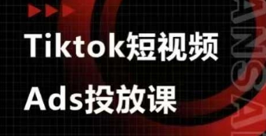 Ads视频投放课，tiktok短视频广告投放课-南友云赚